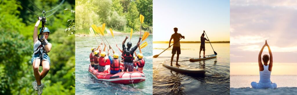 Different activities available on sober excursions