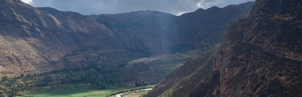A Shot of the sacred valley from above